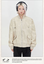 Deconstructed Fashion Leather Jacket