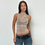 Random Stripe Slightly Transparent Top