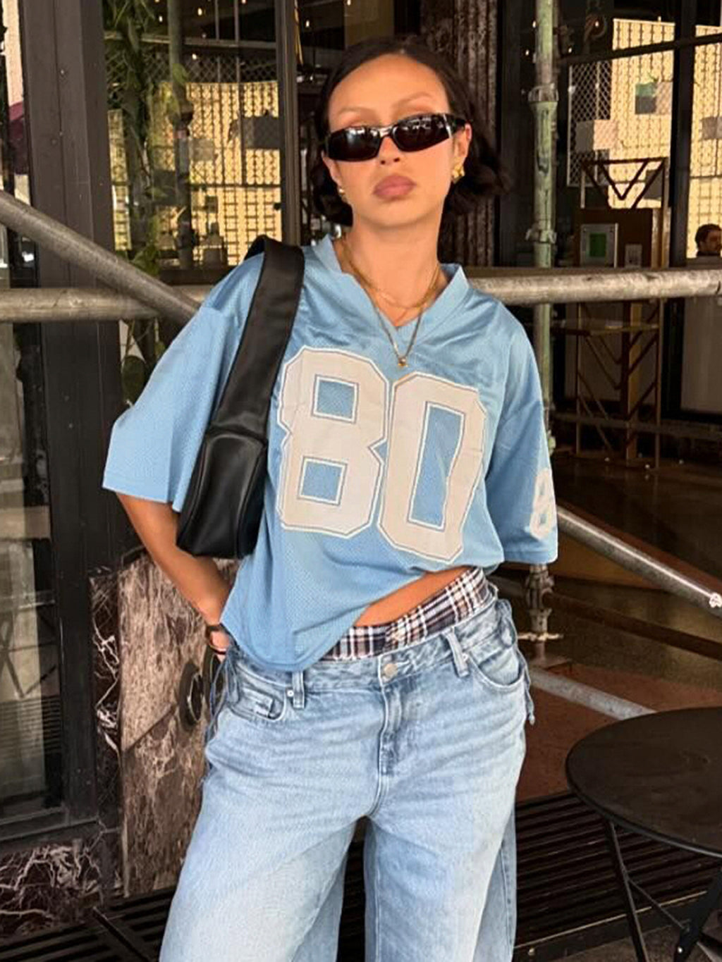 V-Neck Loose Sports T-Shirt