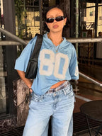 V-Neck Loose Sports T-Shirt