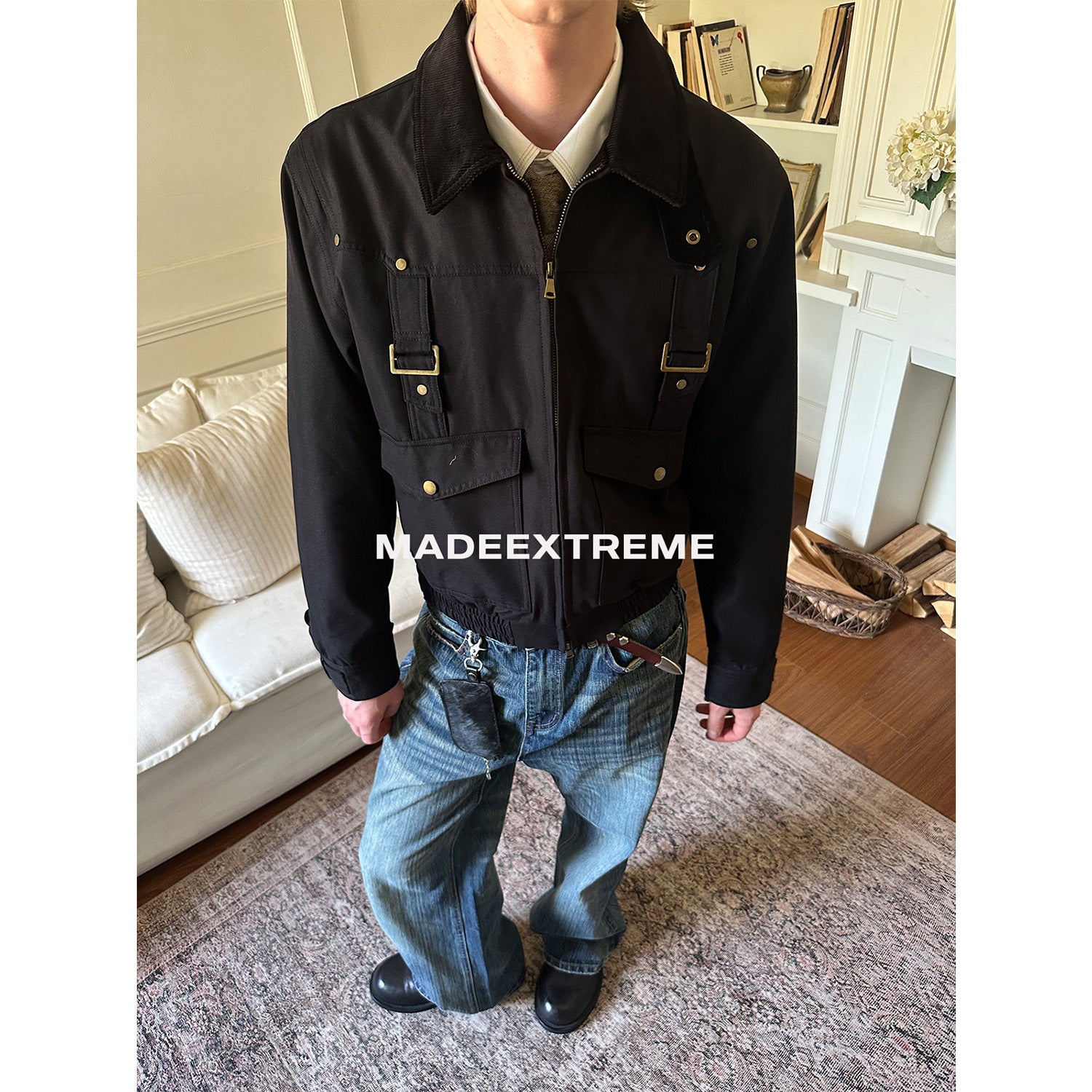 Lapel Jacket Classic Unique High-Grade Short Wide Outerwear Top for Men and Women Vibe