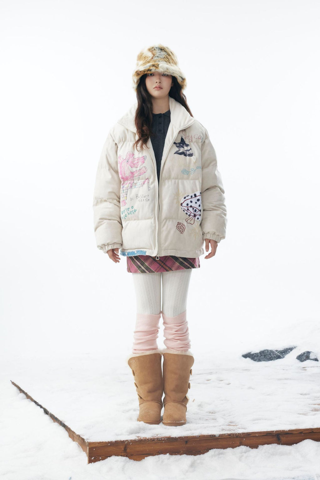 Cotton Graffiti Puffer Jacket