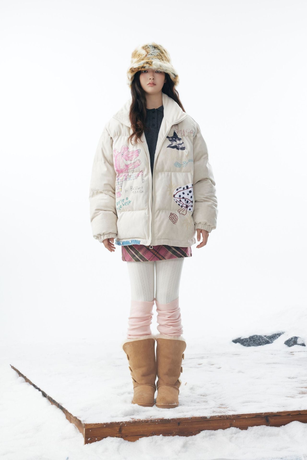 Cotton Graffiti Puffer Jacket