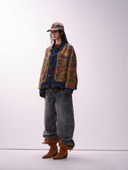 Street Western Jacquard Denim Jacket