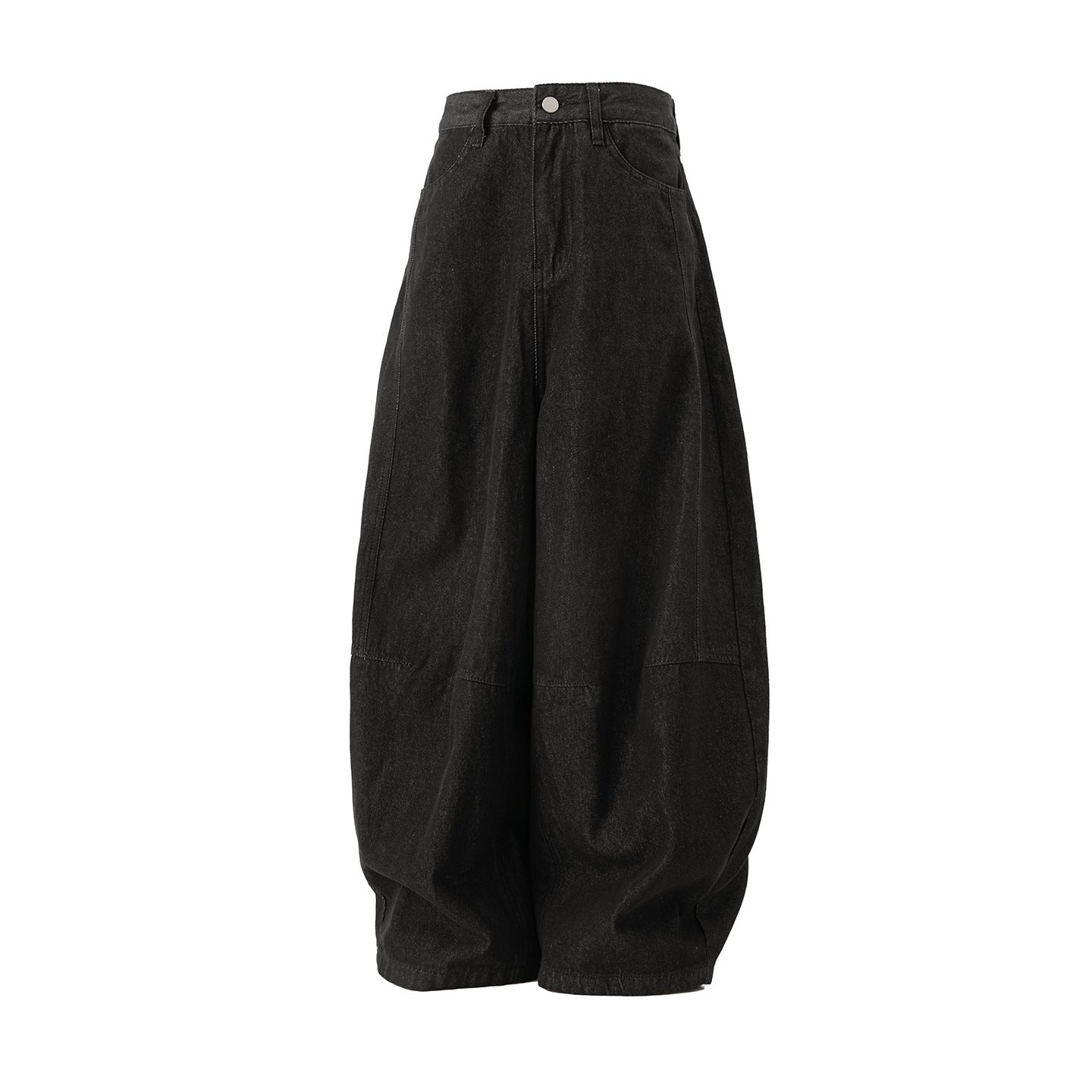 Curved knife shaped straight leg long pants