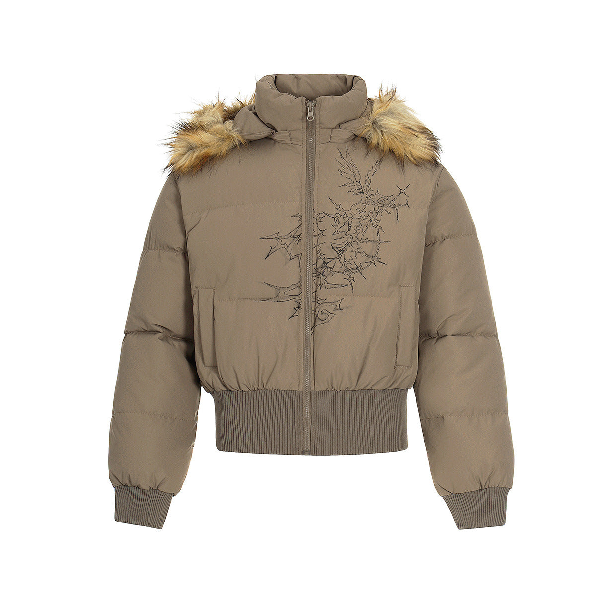 Winter Warm Fur-Trimmed Puffer Coat