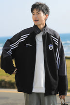 Striped Cardigan Sweatshirt Jacket