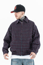 Luxury Wine Red Plaid Jacket