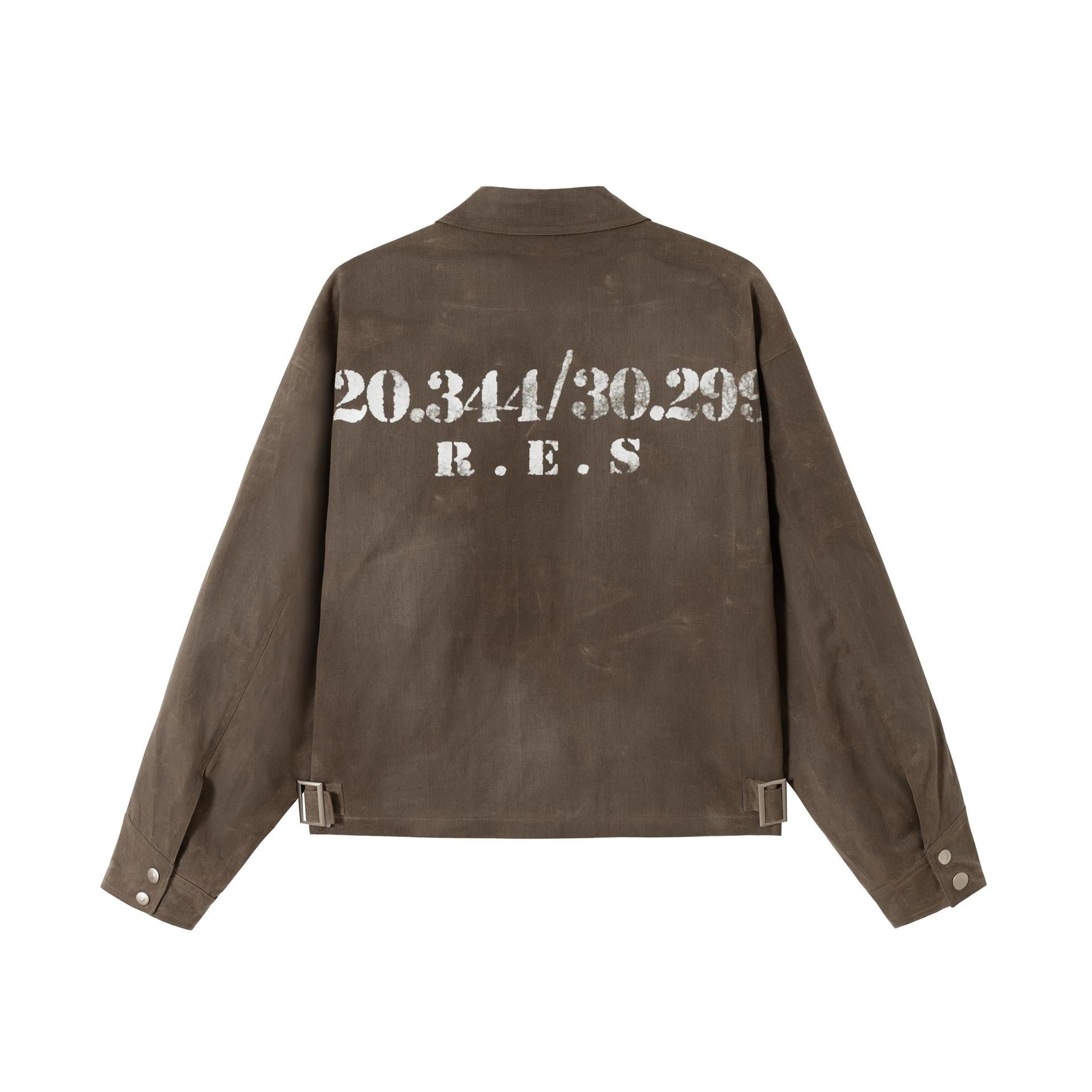 Make Old Mottled Letter Short Jacket