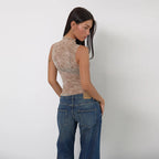 Random Stripe Slightly Transparent Top