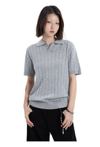 Short Ribbed Cuff Knit Top