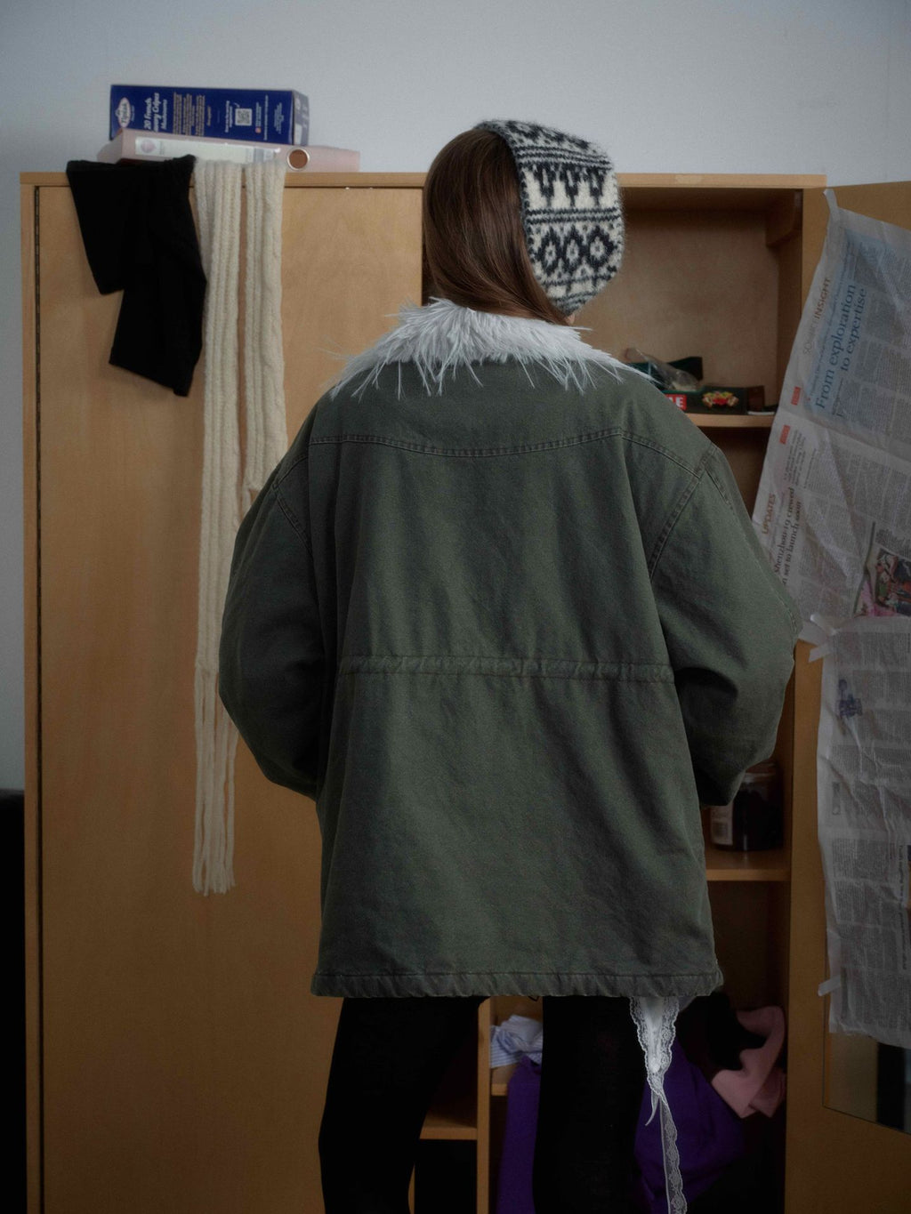 Oversize Fur Bomber Jacket