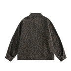 Street Style Color-Blocked Leopard Jacket