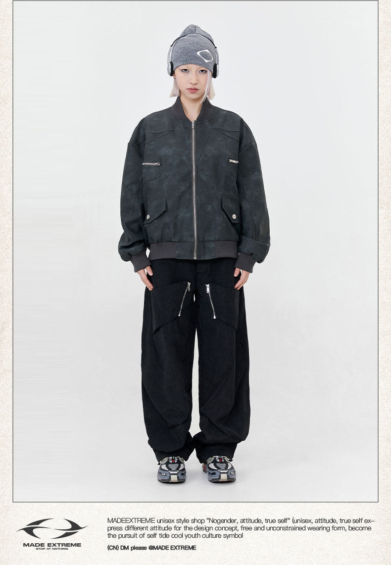 Deconstructed Fashion Leather Jacket