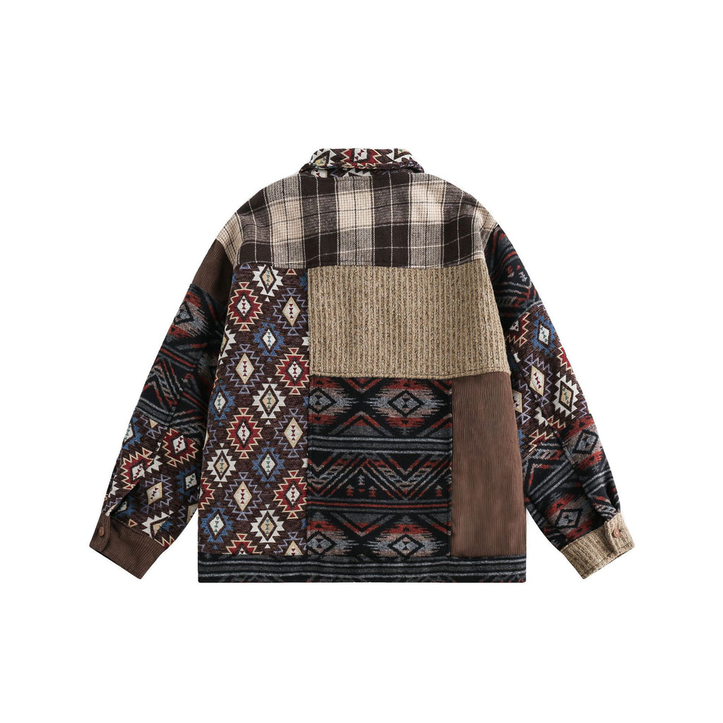 Ethnic Spliced Street Jacket