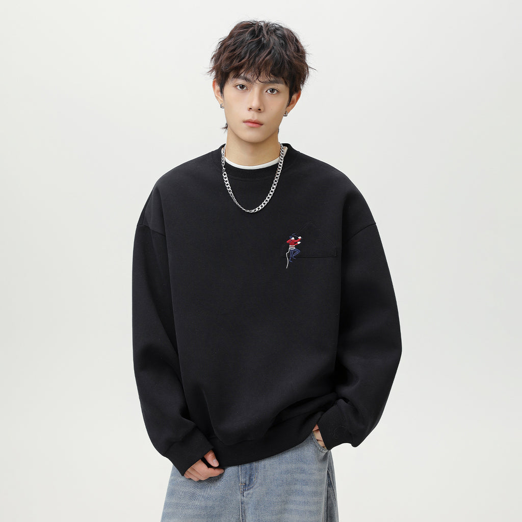 Round neck sweatshirt
