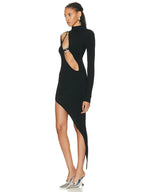 Asymmetry Luxury Code Dress