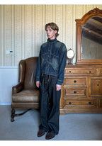 Collar Short Harrington Thin Jacket