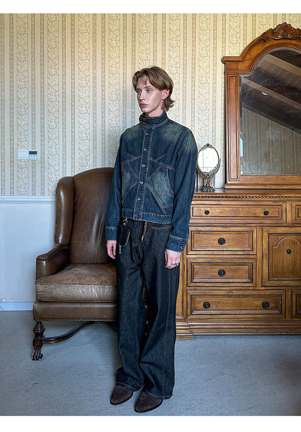 Collar Short Harrington Thin Jacket