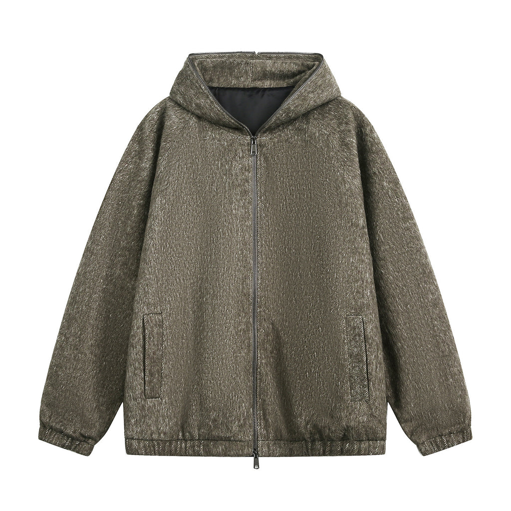 Hooded thick cardigan sweatshirt Jacket