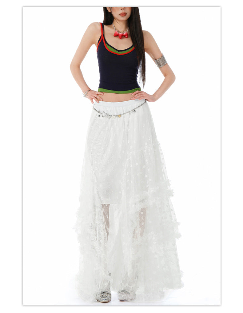 A-Line Design Long Skirt