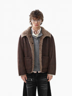 Fur And Leather Double-Sided Jacket