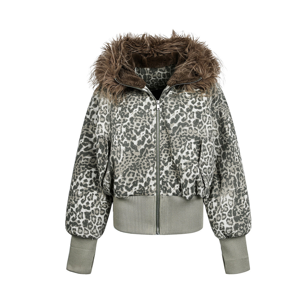 Leopard Print Cotton Jacket