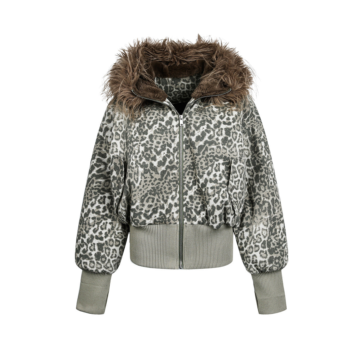 Leopard Print Cotton Jacket