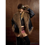 Velvet Cotton Leather Jacket