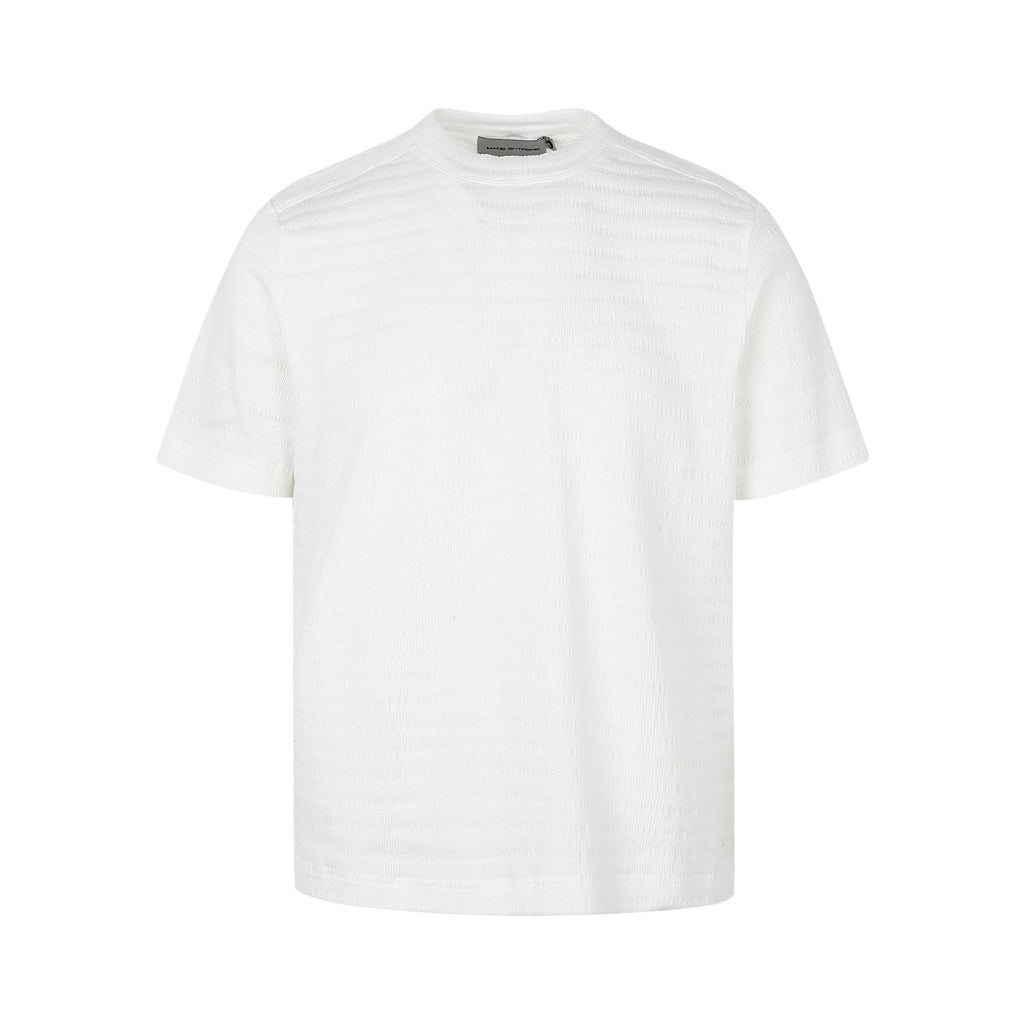 Jacquard Crew Neck Short Sleeve T-Shirt
