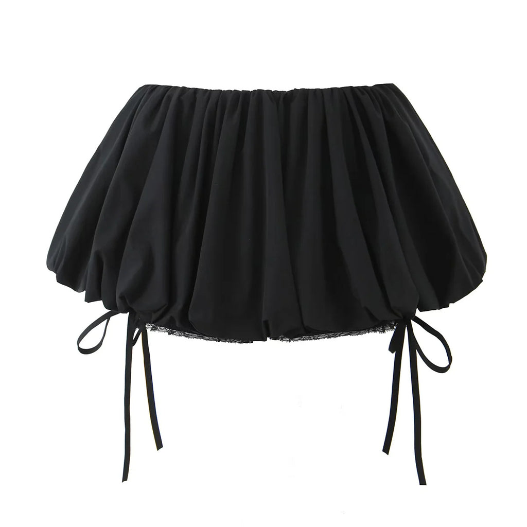 Lace fluffy skirt