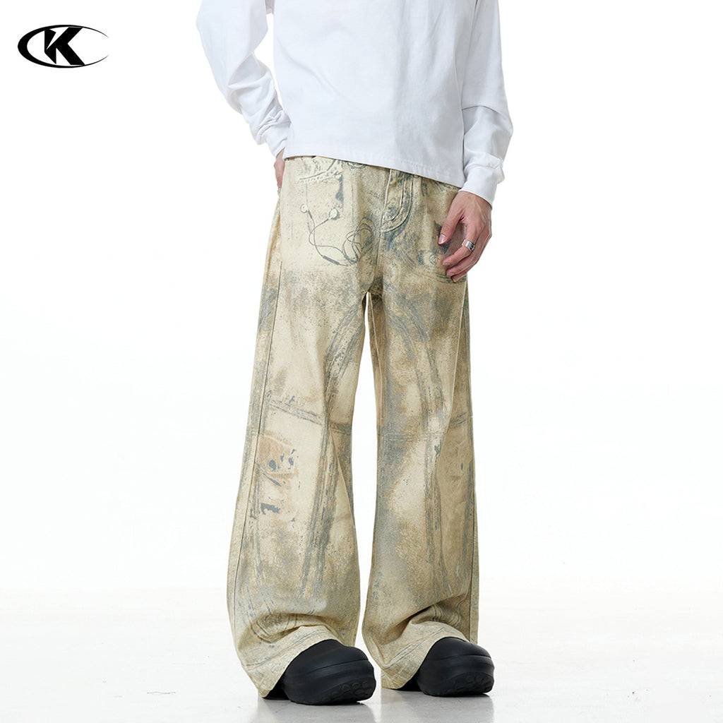 Printed Shell Pattern Denim