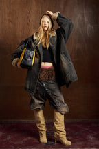 Lambswool Parka Denim Cotton Jacket