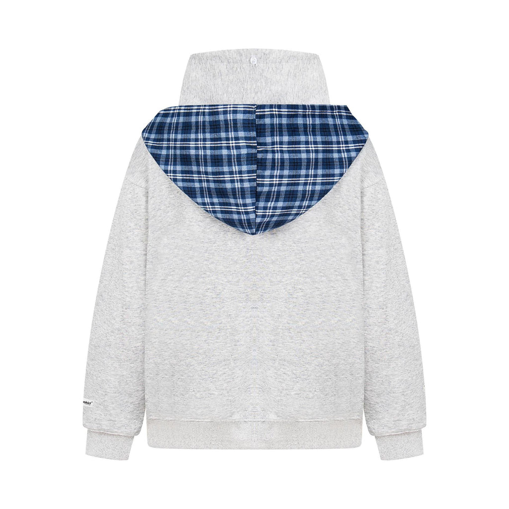 Plaid Badge Hoodie