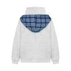 Plaid Badge Hoodie