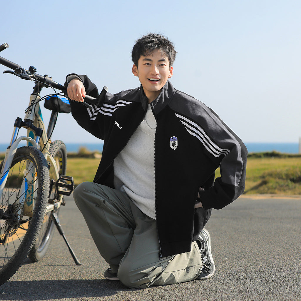 Striped cardiga Sweatshirt Jacket