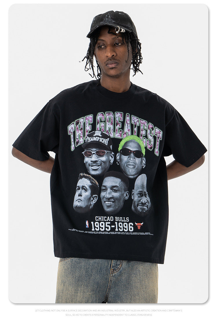 Loose t-shirt with portrait