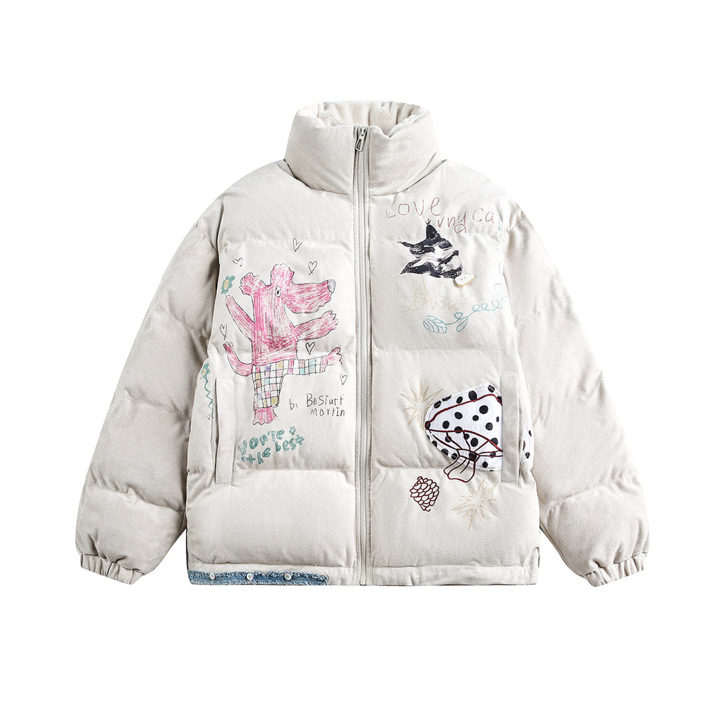Cotton Graffiti Puffer Jacket