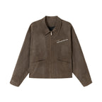 Make Old Mottled Letter Short Jacket