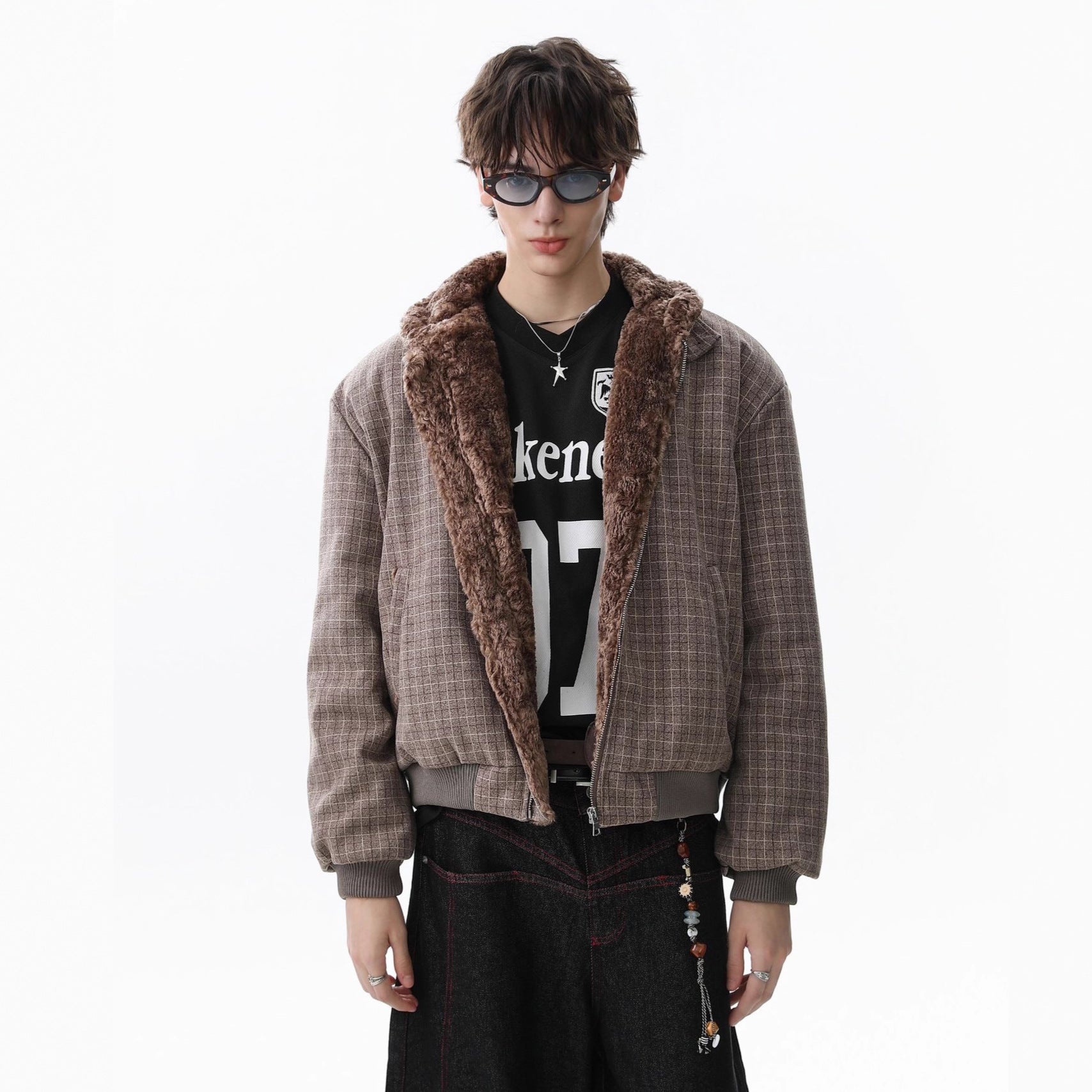 Thick Cotton Jacket With Fur Collar