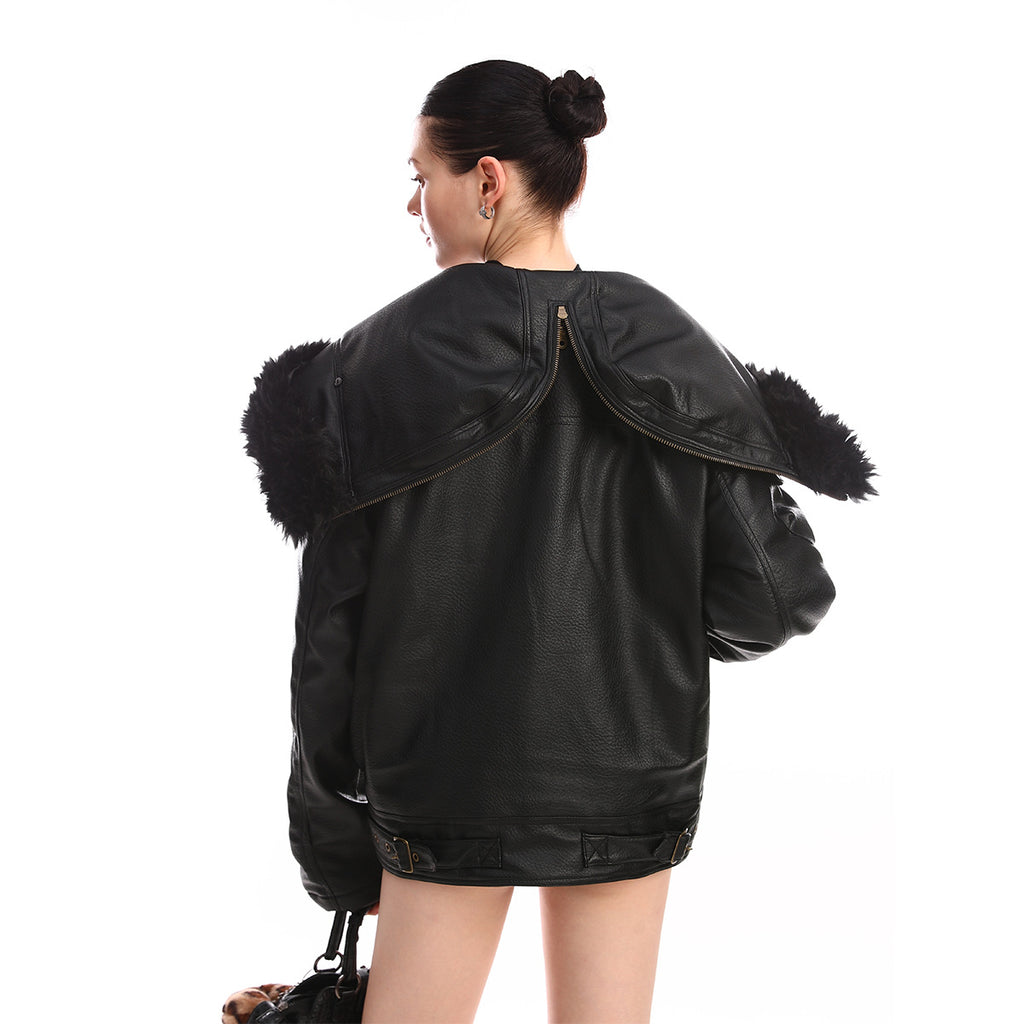 Leather Cotton Jacket