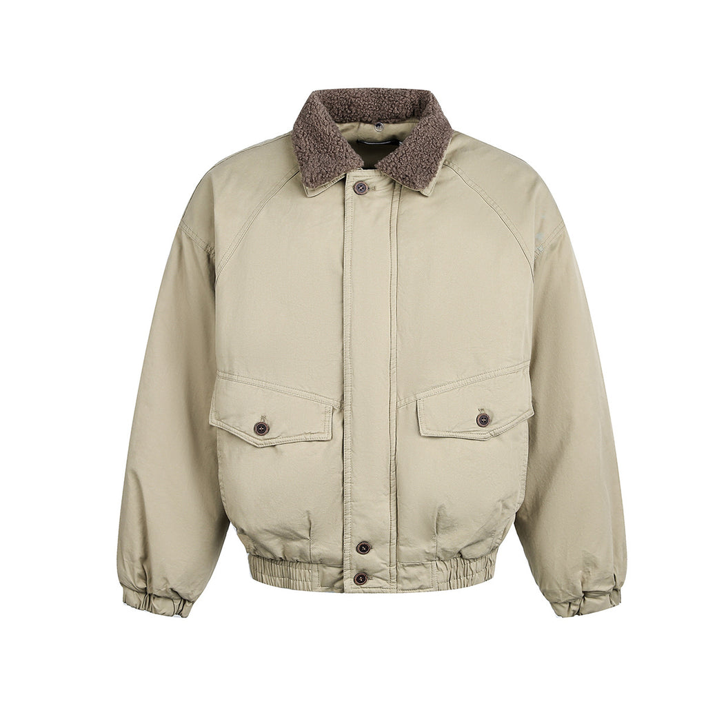 Lamb Wool Collar Cotton Jacket