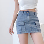 Pocket Denim Skirt