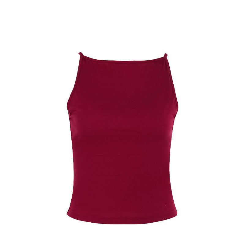 Simple Burgundy Crop Top