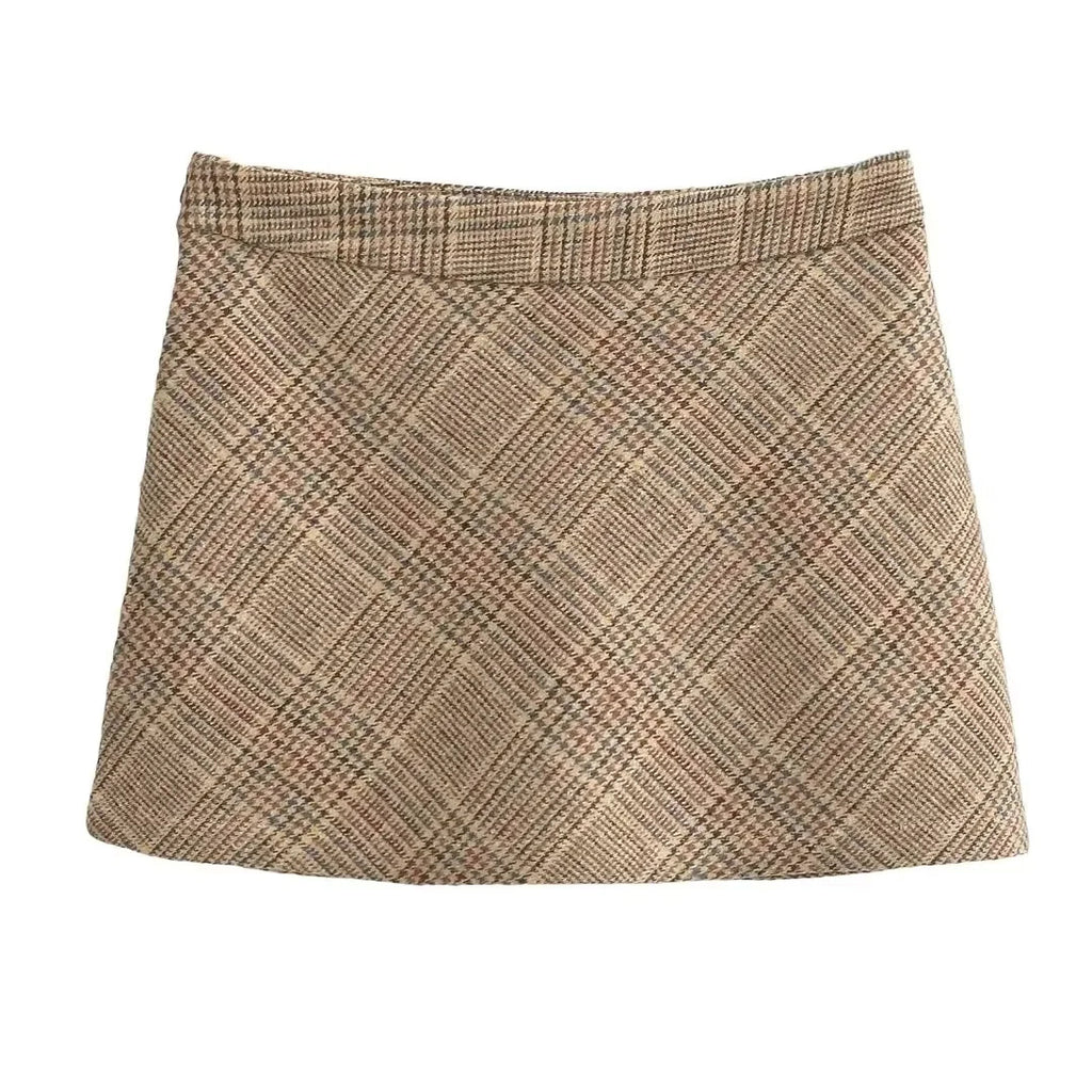 Plaid anti glare skirt