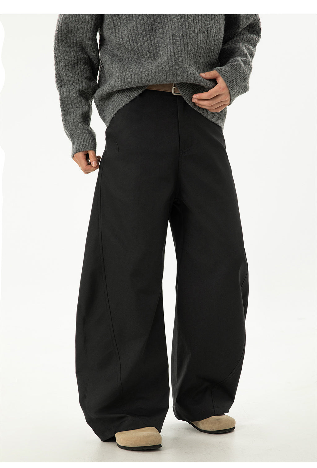 Side split spliced pants