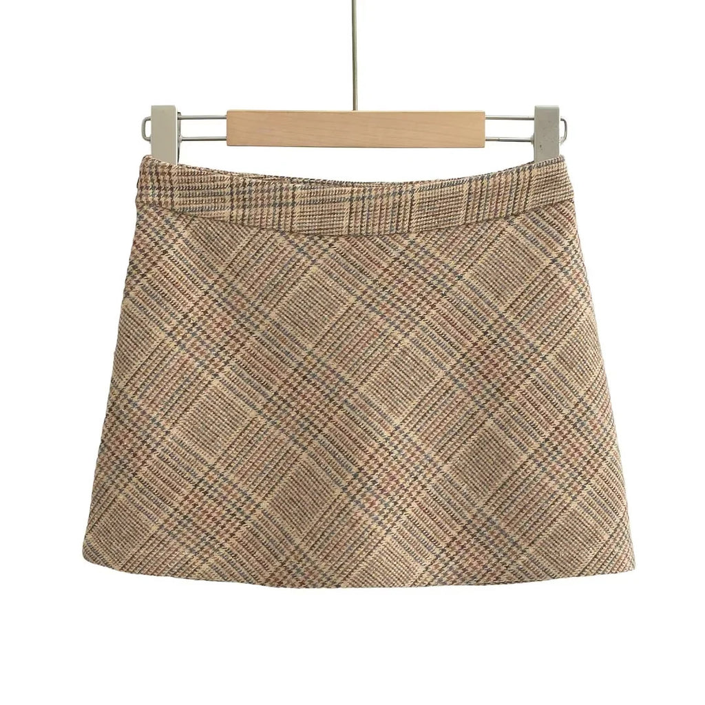 Plaid anti glare skirt