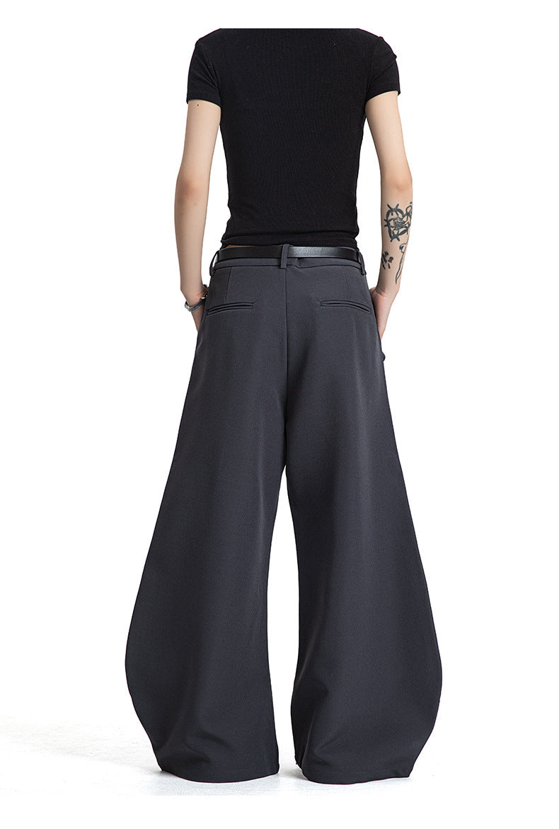 Soft Fabric Wide-Leg Trousers