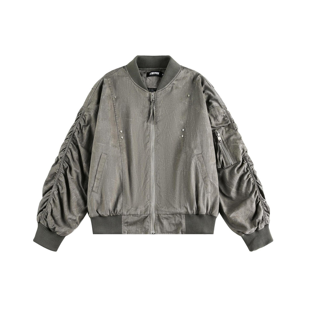 Crack wrinkled motorcycle Jacket