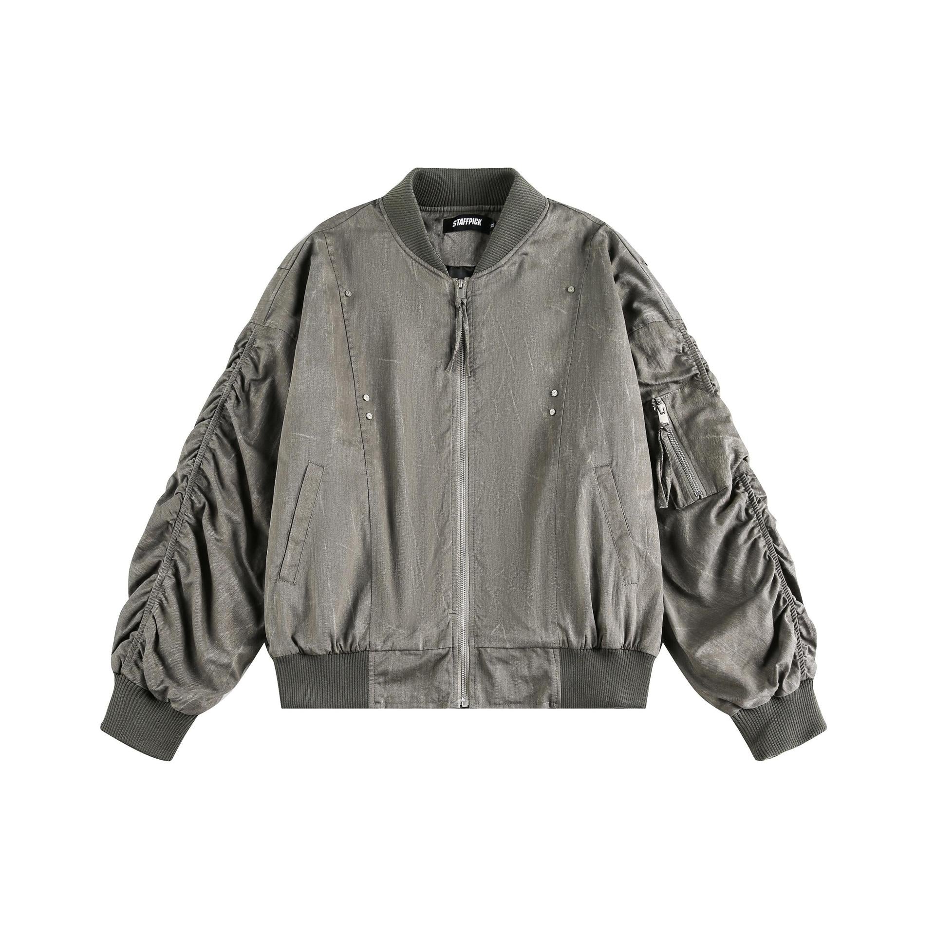Crack wrinkled motorcycle Jacket